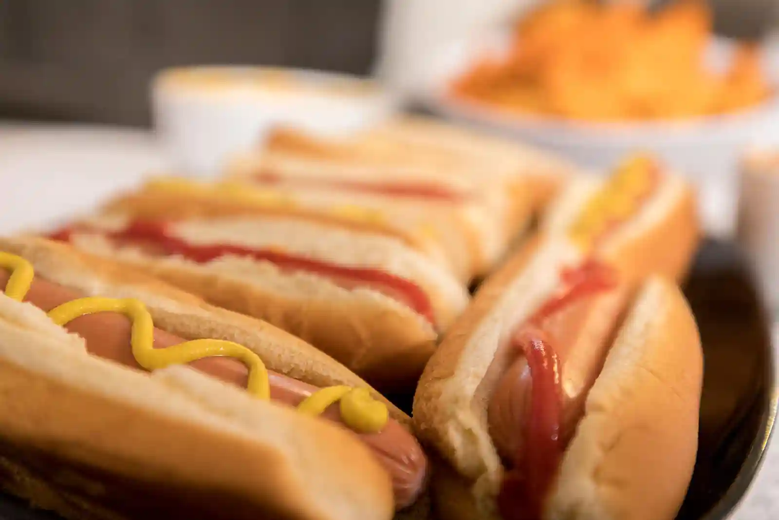 hot dogs close up